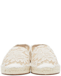 Dolce & Gabbana White Lace Espadrilles