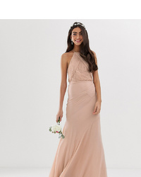 Asos Tall Asos Design Tall Bridesmaid Pinny Bodice Maxi Dress With Fishtail Skirt