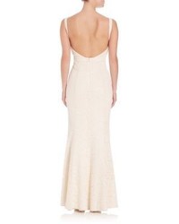 Laundry by Shelli Segal Platinum Scoopback Gown