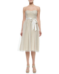 Aidan Mattox Strapless Fit Flare Cocktail Gown