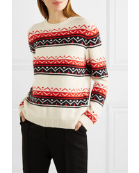Chinti and Parker Fair Isle Cashmere And Wool Blend Sweater
