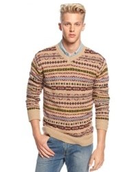 J.A.C.H.S Sweater Fair Isle V Neck Sweater