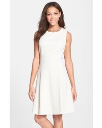 Maggy London Bonded Mesh Fit Flare Dress