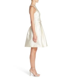 Theia Racerback Fit Flare Dress