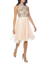 Lace & Beads Simone Fit Flare Dress