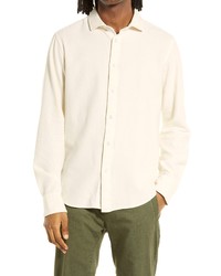 rag & bone Pursuit 365 Flannel Long Sleeve Button Up Shirt In Proper White At Nordstrom