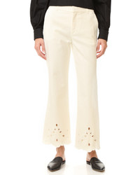 See by Chloe Eyelet Flare Jeans