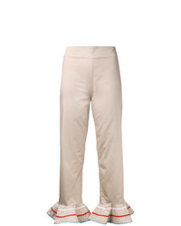 Anna October Flared Trim Cropped Trousers