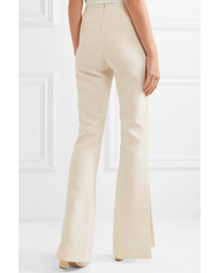 SOLACE London Ray Crepe Flared Pants Cream
