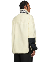 Miharayasuhiro Off White Boa Fleece Zip Up Jacket