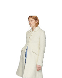 Marina Moscone Off White Longhair Irving Coat