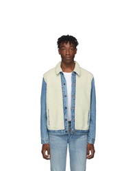 Levis Blue And Off White Trucker Jacket