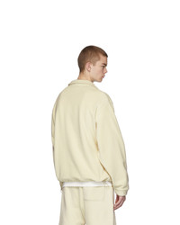 Essentials Off White Polar Fleece Half Zip Pullover