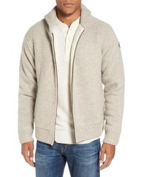 Schott NYC Lined Wool Zip Sweater
