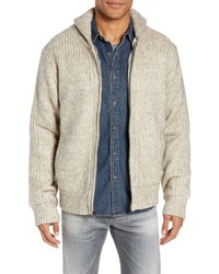 Schott NYC Wool Blend Zip Sweater Jacket