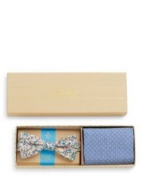 Original Penguin Apollo Floral Bow Tie Polka Dot Pocket Square Set