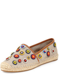 Tory Burch Marguerite Floral Canvas Espadrille Flat