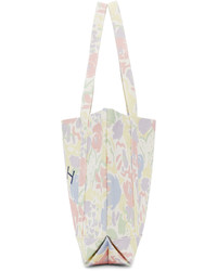 Noah White Recycled Canvas Floral Core Logo Tote