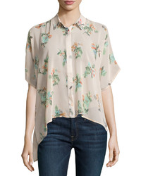 Bishop + Young Floral Half Sleeve Boxy Blouse Multi