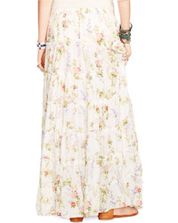 Denim & Supply Ralph Lauren Floral Print Tiered Maxi Skirt