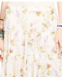 Denim & Supply Ralph Lauren Floral Print Tiered Maxi Skirt