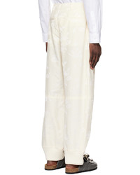 Simone Rocha Off White Floral Trousers