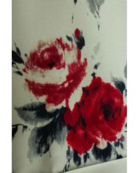 Romwe Asymmetric Floral Print Long Sleeved Blouse