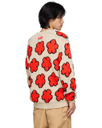 Kenzo Beige Paris Boke Flower Sweater