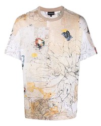 Emporio Armani Floral Print Cotton T Shirt