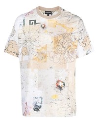 Emporio Armani Floral Print Cotton T Shirt