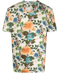 Etro Garden Print Linen T Shirt