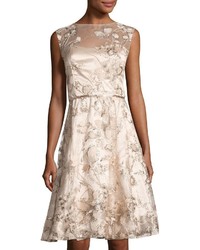 LM Collection Floral Sequined A Line Dress
