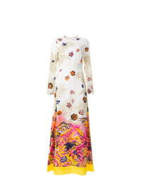 MSGM Long Length Floral Print Dress