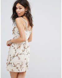 Boohoo Floral Fit And Flare Mini Dress