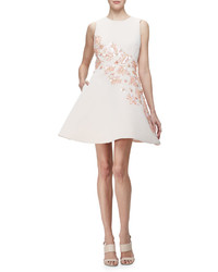 Kate Spade New York Sleeveless Floral Embellished Fit Flare Dress