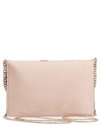 Topshop Chester Floral Faux Leather Crossbody Bag Beige