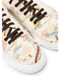 By Walid Floral Embroidered Low Top Sneakers