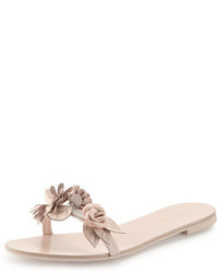 Sophia Webster Lilico Floral Slide Sandal Nude