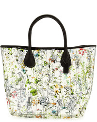 Neiman Marcus Floral Clear Tote Bag Floral