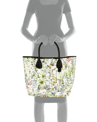 Neiman Marcus Floral Clear Tote Bag Floral