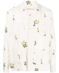 Baziszt Floral Embroidered Linen Shirt