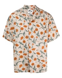 President’S Floral Print Linen Shirt