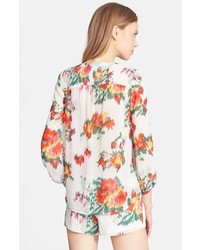 Joie Axcel Floral Print Silk Blouse