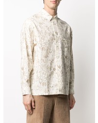 Jacquemus Baou Floral Print Long Sleeve Shirt