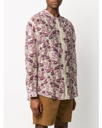 DSQUARED2 Floral Collarless Shirt