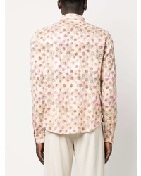 Acne Studios Floral Print Cotton Shirt