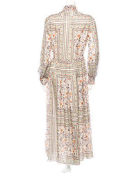 Saint Laurent 2015 Silk Floral Print Dress