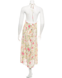 Marni Floral Print Maxi Halter Dress