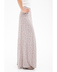 Forever 21 Blurred Floral Maxi Skirt