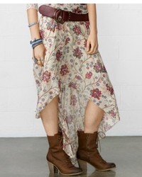 Denim & Supply Ralph Lauren Floral Print High Low Maxi Skirt